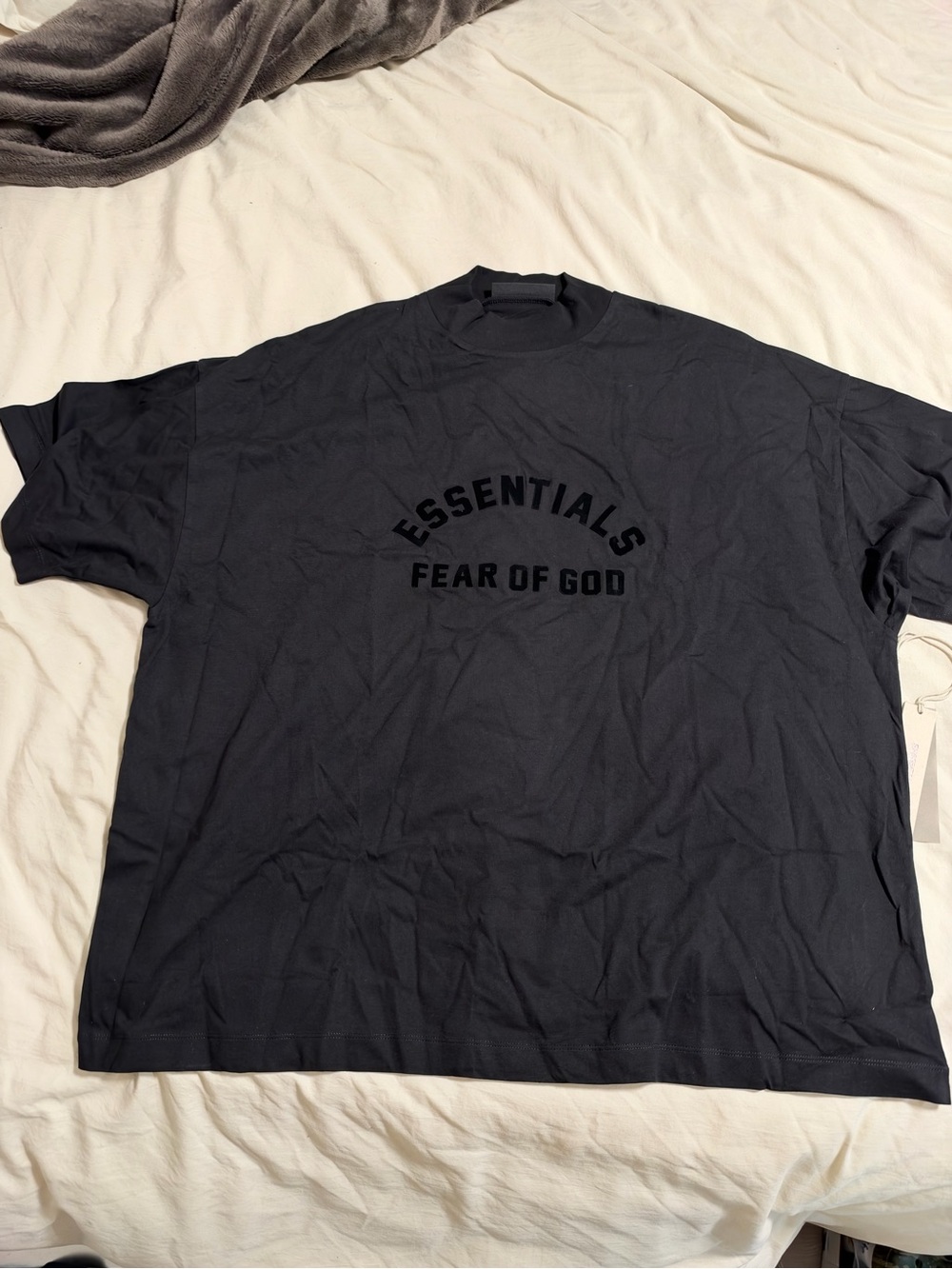 Essentials Fear of God Classic Tee Jet Black Large Oversized